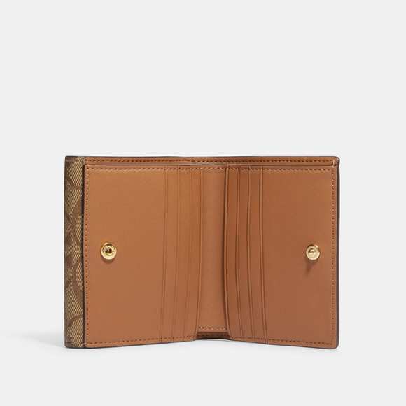 NWT Coach Outlet Small Morgan Wallet In Blocked Signature Canvas - Picture 3 of 5